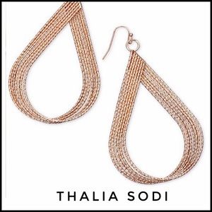 Thalia Sodi Twist Teardrop Earrings in Rose Gold